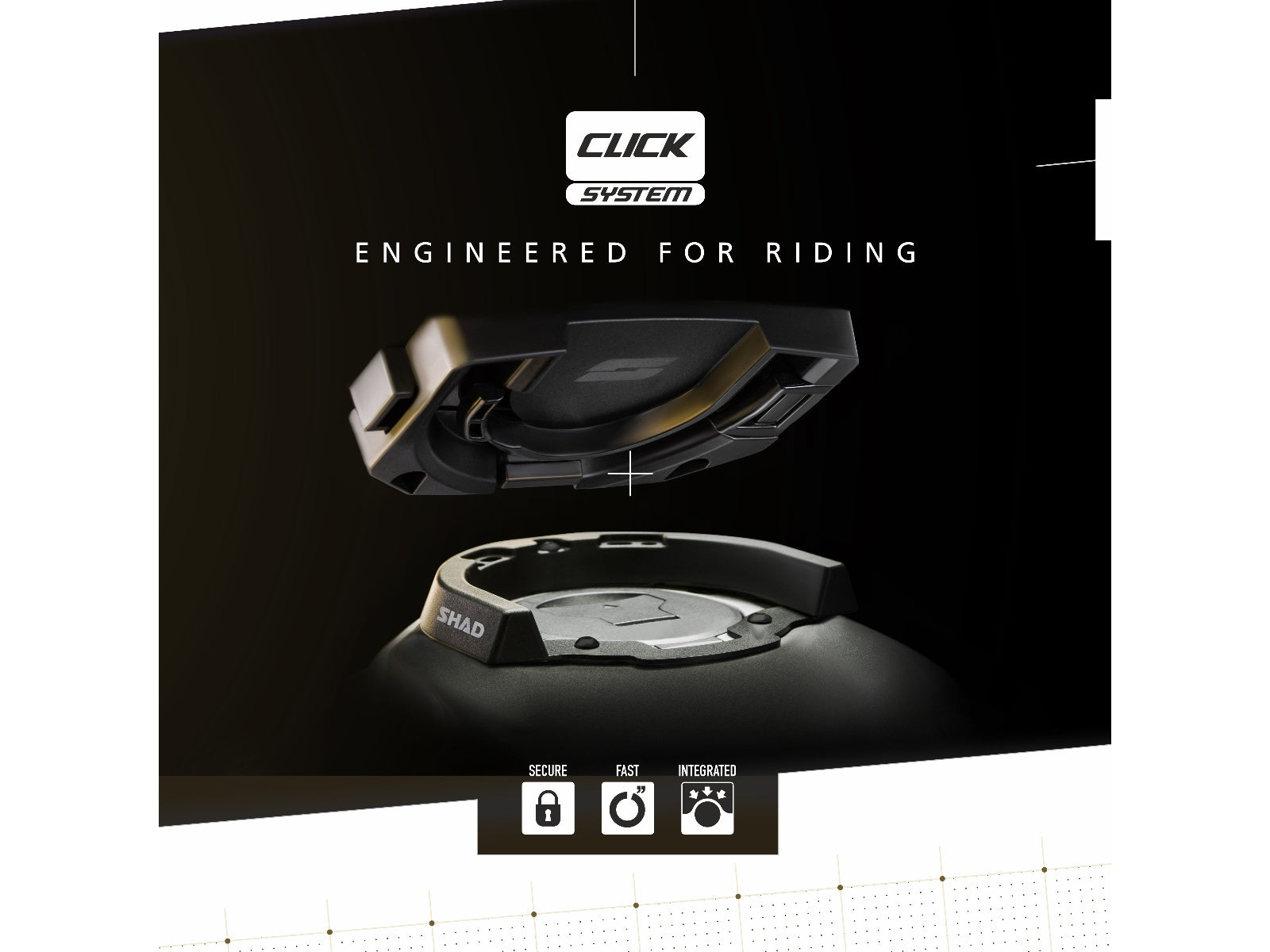 SHAD Motorcycle Click System Tank Bag TR10CL