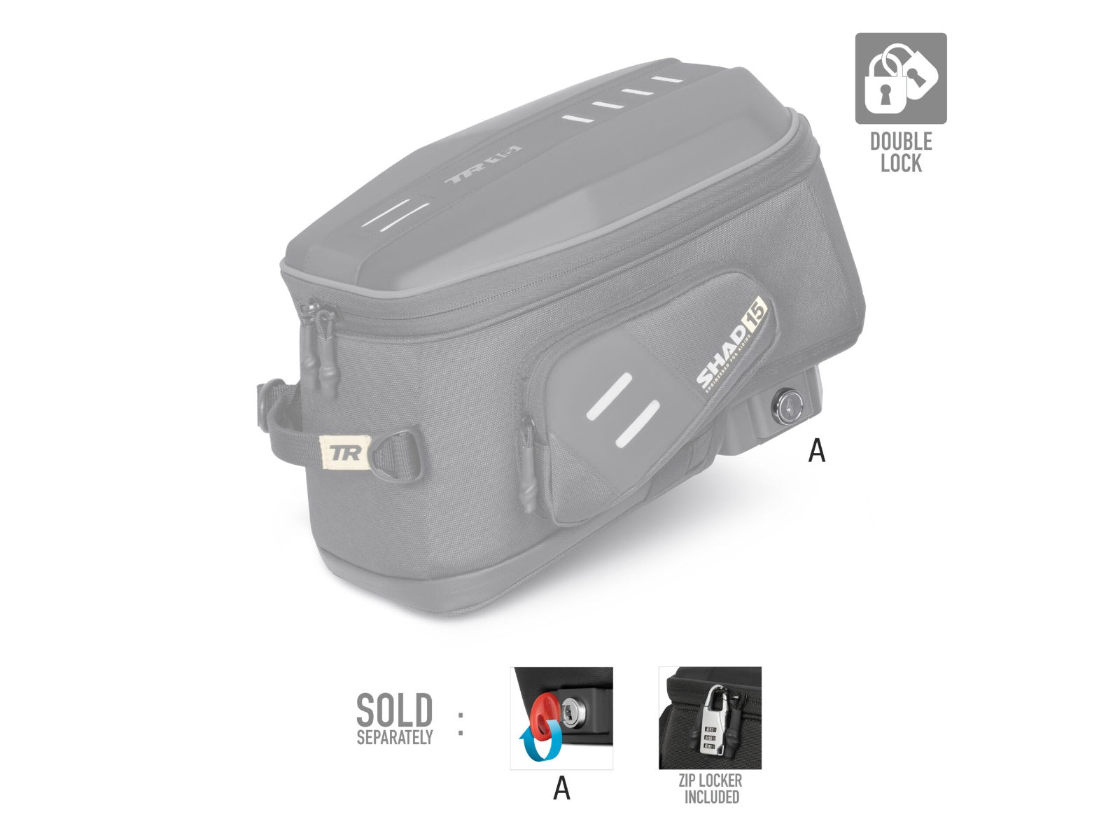 SHAD Motorcycle Click System Tank Bag Terra