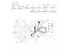 SHAD Motorcycle Click System Tank Bag Fitting Kit for Yamaha Tenere 700 (2019-2025)