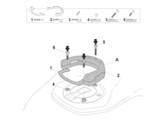 SHAD Motorcycle Click System Tank Bag Fitting Kit for Yamaha MT-09 (2024-2026)