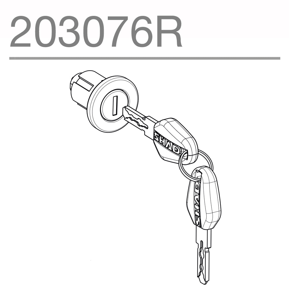 SHAD Motorcycle Premium Lock And Black Key System Single