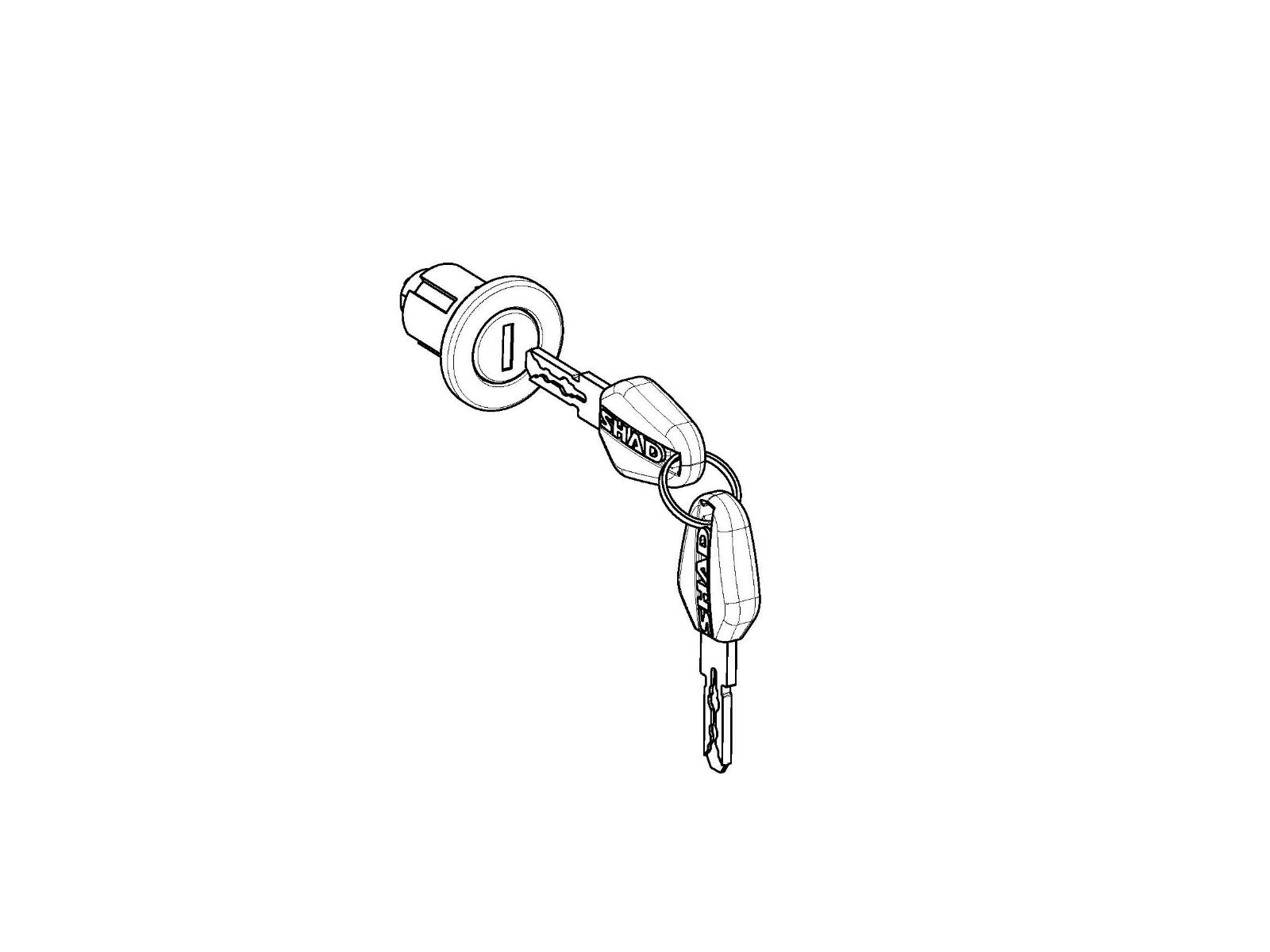 SHAD Motorcycle Premium Lock And Black Key System Single