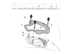 SHAD Motorcycle Click System Tank Bag Fitting Kit for Bajaj Pulsar NS 400 (2025-2026)