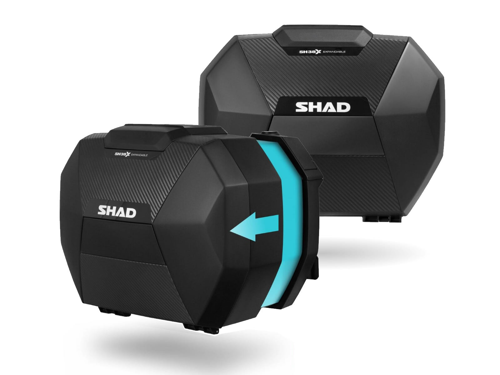 SHAD Motorcycle SH38X Expandable Panniers Carbon