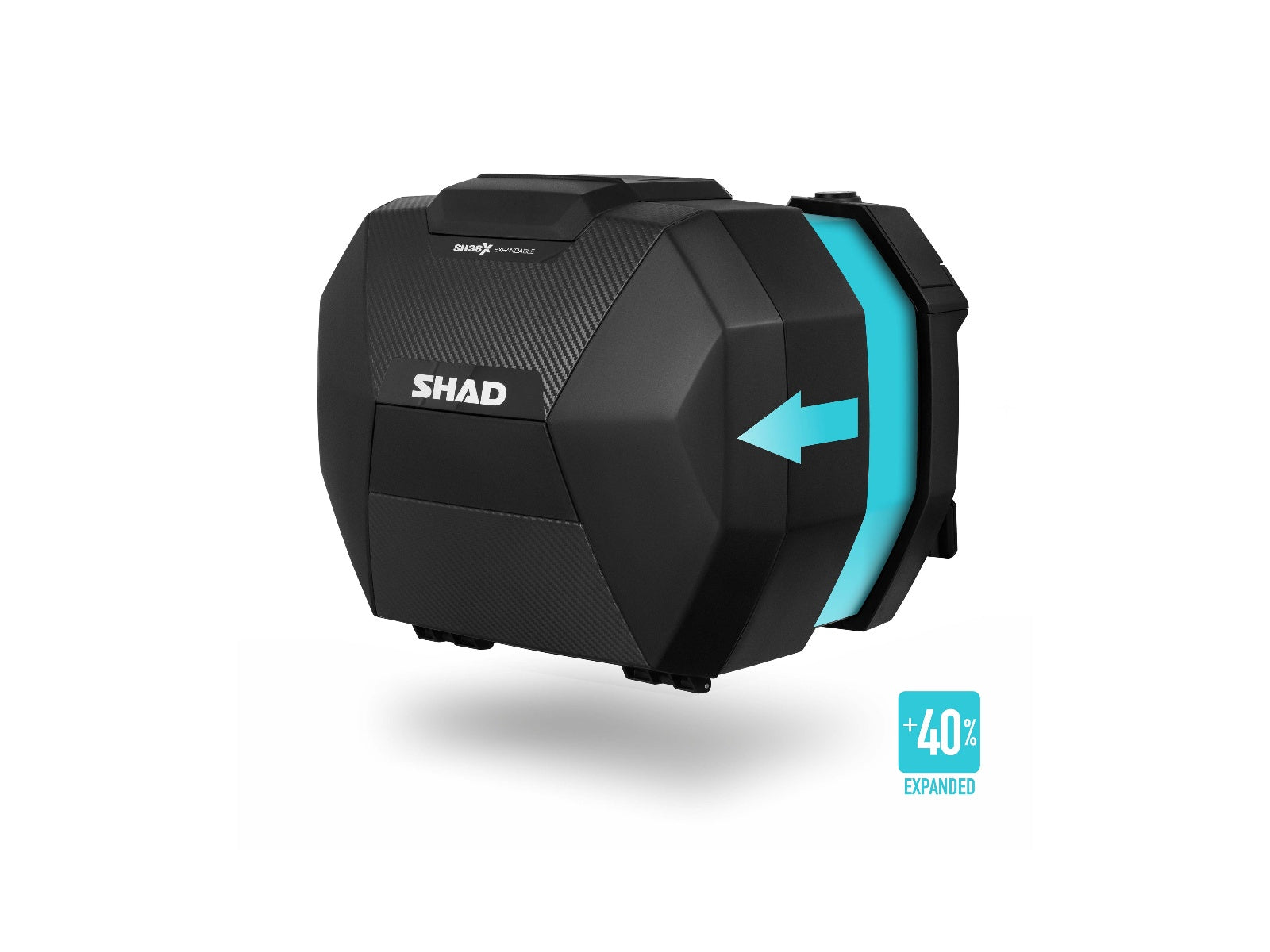 SHAD Motorcycle SH38X Expandable Panniers Carbon