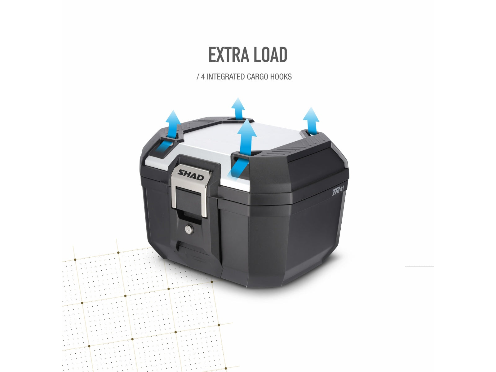 SHAD Motorcycle TR41 Top Box - Aluminium