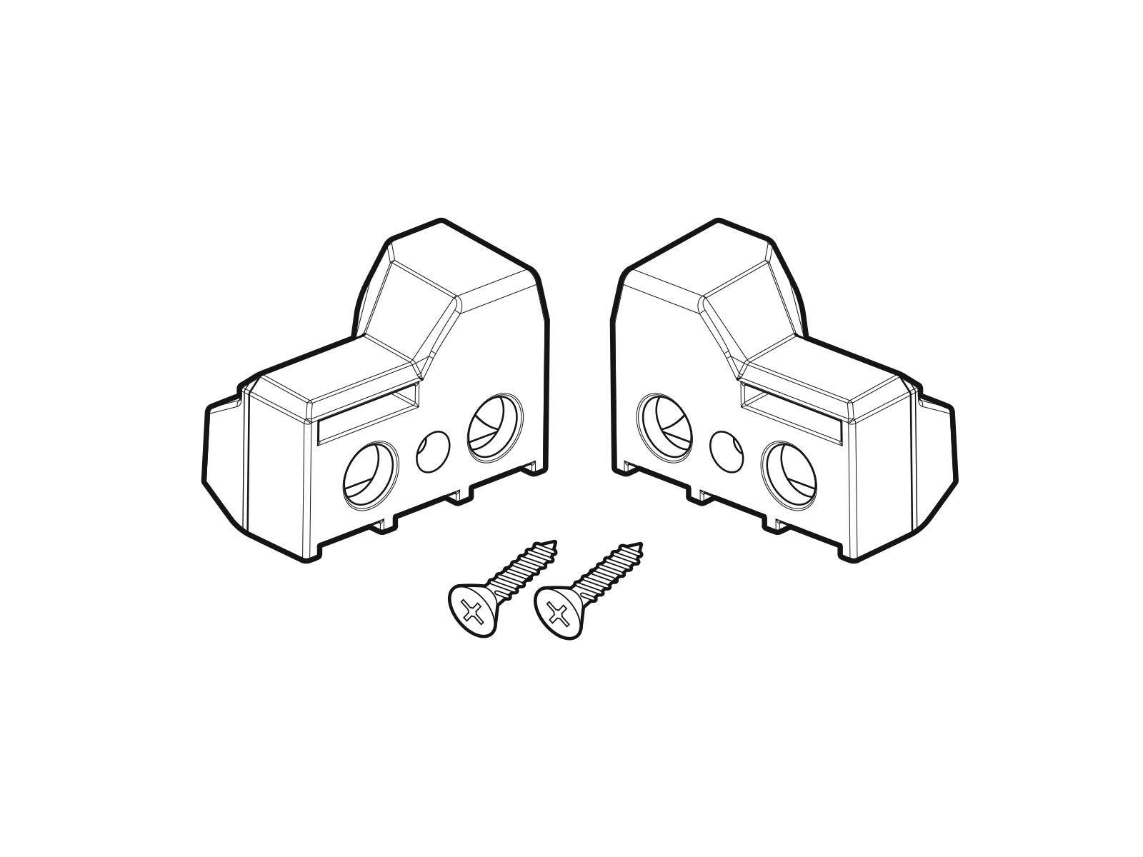 SHAD Motorcycle SH23 Replacement Fitting Kit Caps