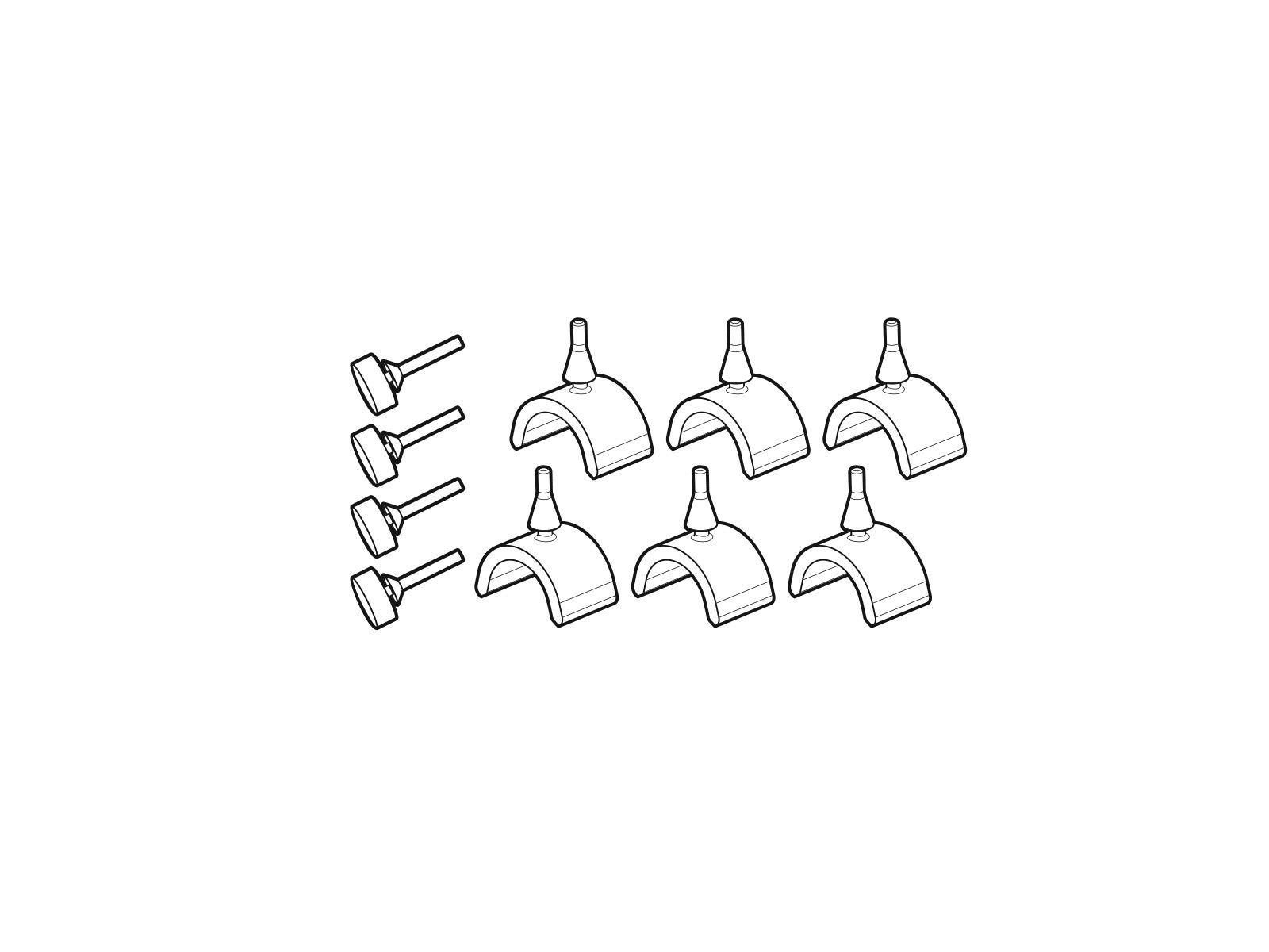 SHAD SH23 / TR27 Replacement Rubber Grips D1B23GOR