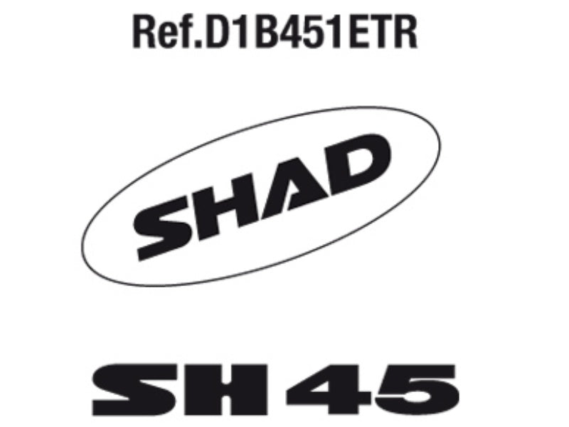 SHAD SH45 Replacement Sticker (White) D1B451ETR
