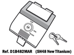 SHAD Motorcycle SH48 Replacement Locking Mechanism (Titanium)