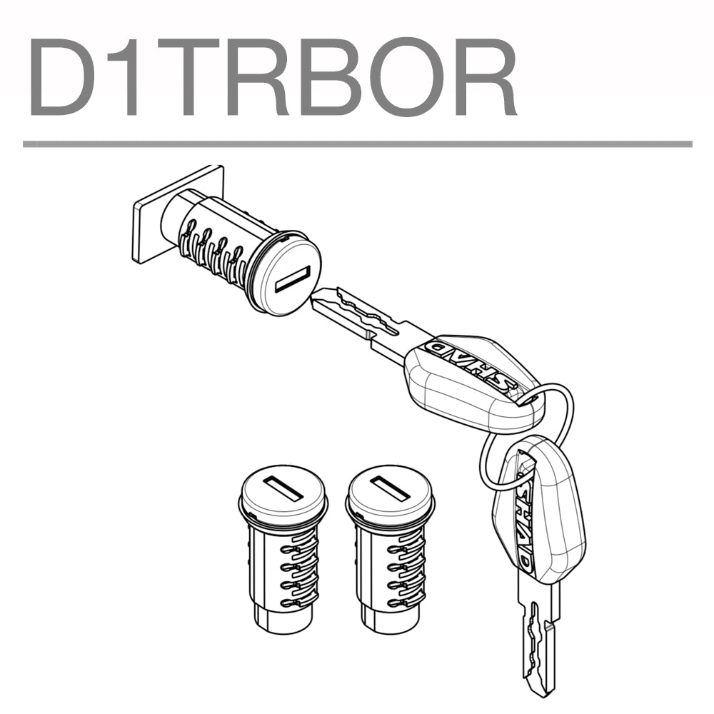 SHAD Terra Aluminium Triple Lock & Key Set D1TRBOR