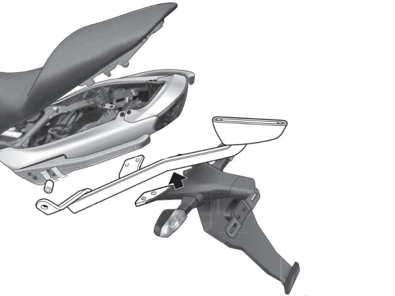 SHAD Motorcycle Top Box Fitting Kit for Kawasaki ER-6 F (2009-2011)