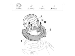 SHAD Motorcycle Click System Tank Bag Fitting Kit for BMW S1000 R (2013-2026)