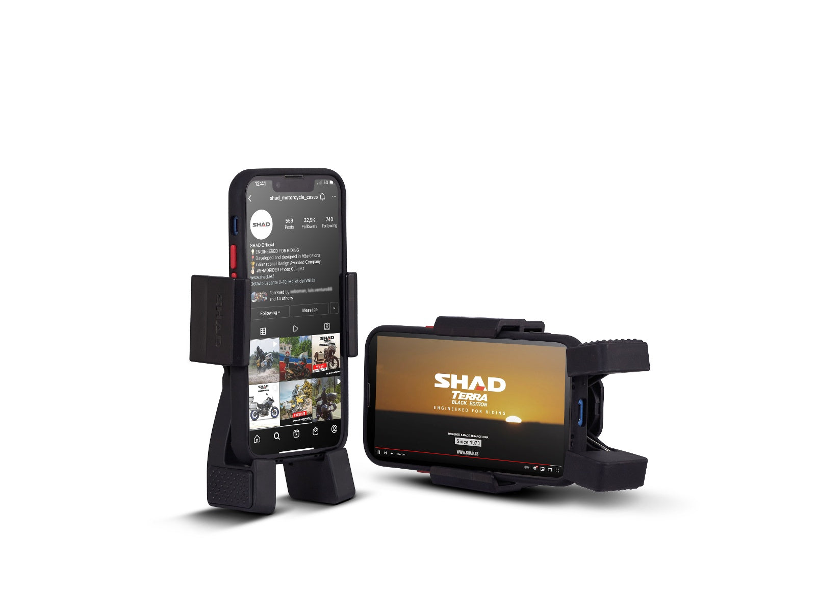 SHAD Motorcycle X Frame Universal Phone Holder (Handlebar Mount)