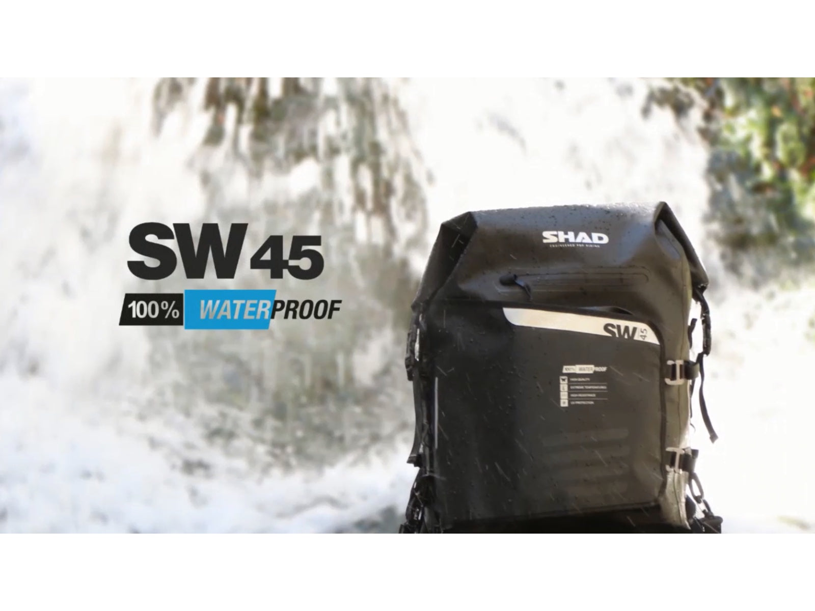 SHAD 100% Waterproof SW45 Tail Bag / Backpack X0SW45